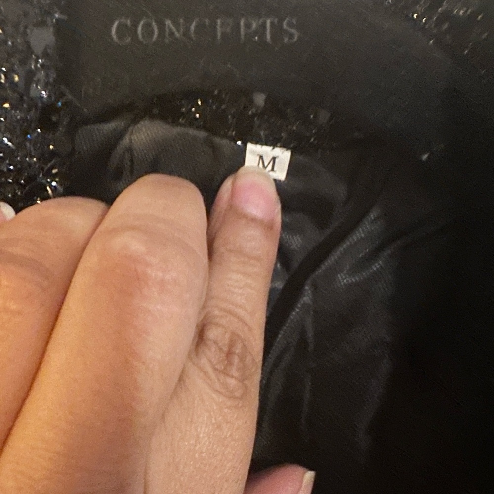 Black Sequin Double-Breasted Evening Blazer - Picture 2 of 3